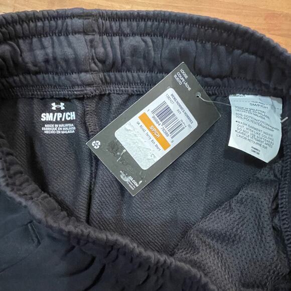 Under Armour Men's 6" Rival Terry Shorts Black Small - Picture 7 of 7